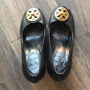 Tory Burch leather wedges